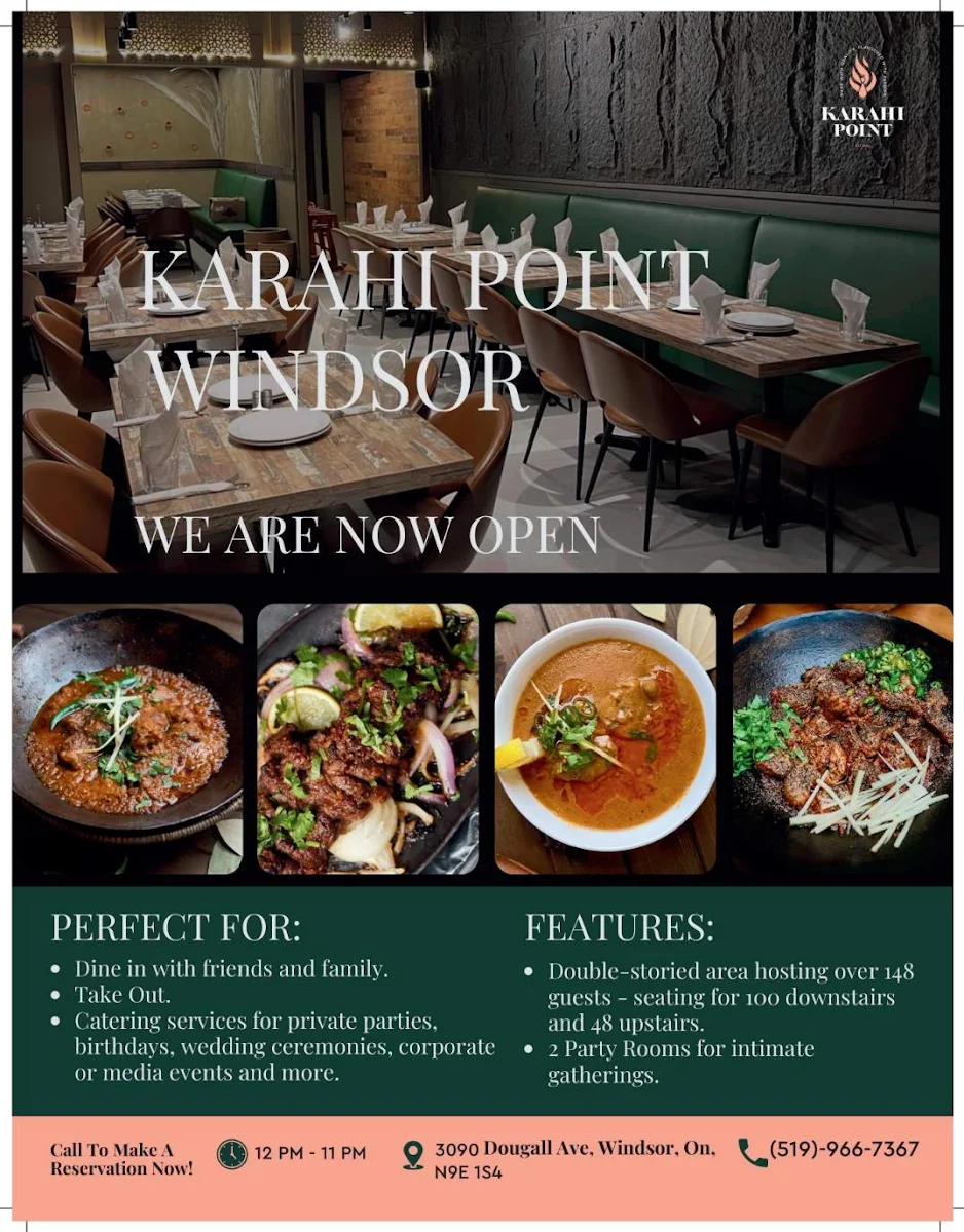Menu, Karahi Point Windsor