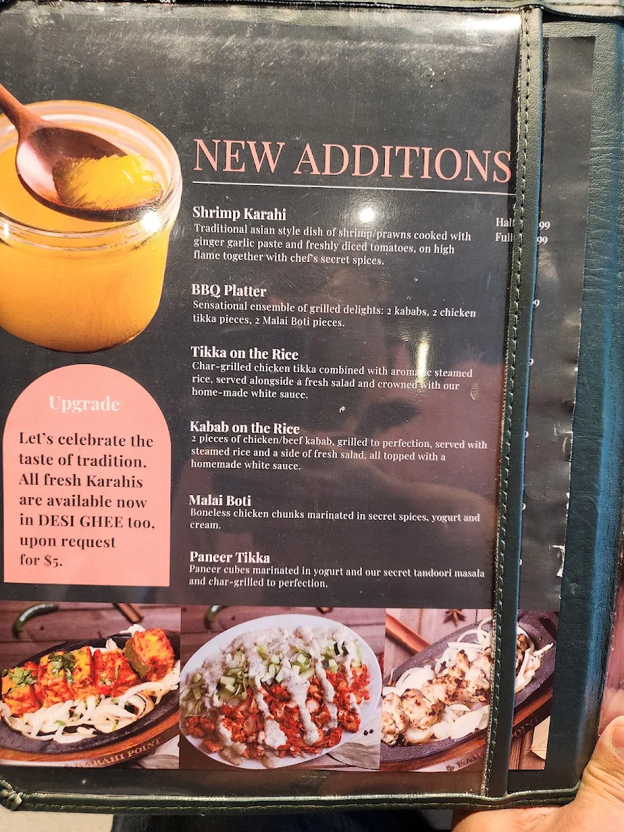 Menu, Karahi Point Windsor