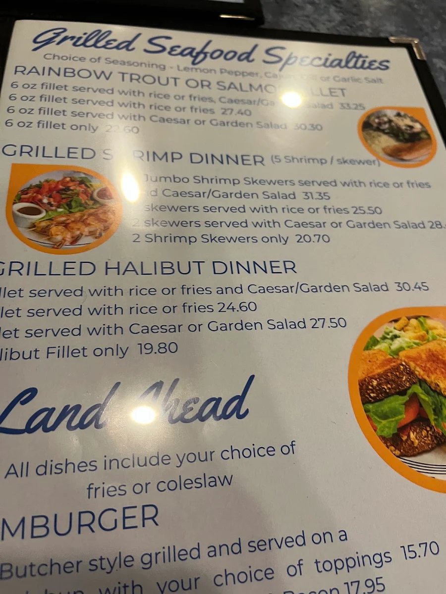 Menu, Kingsway Fish & Chips