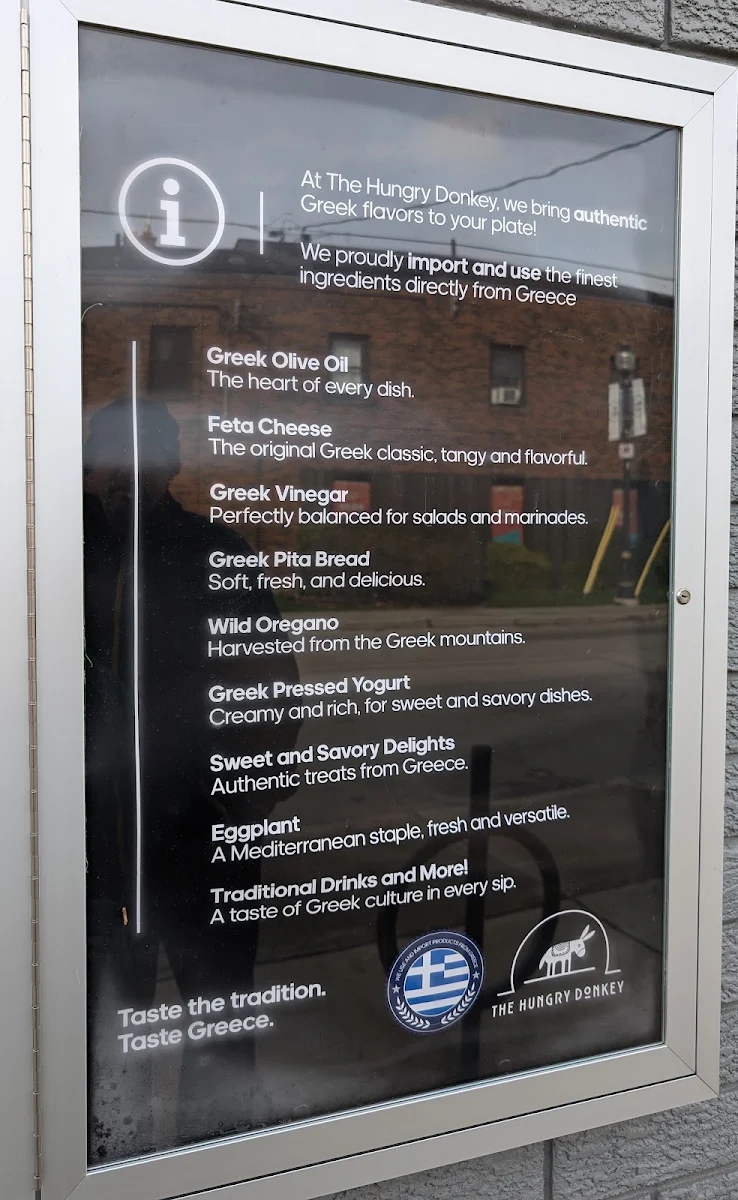 Menu, Hungry Donkey Hamilton