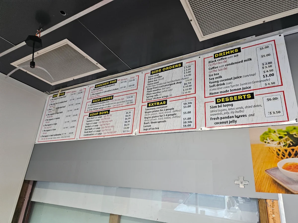 Menu, Pho An SKYLARK