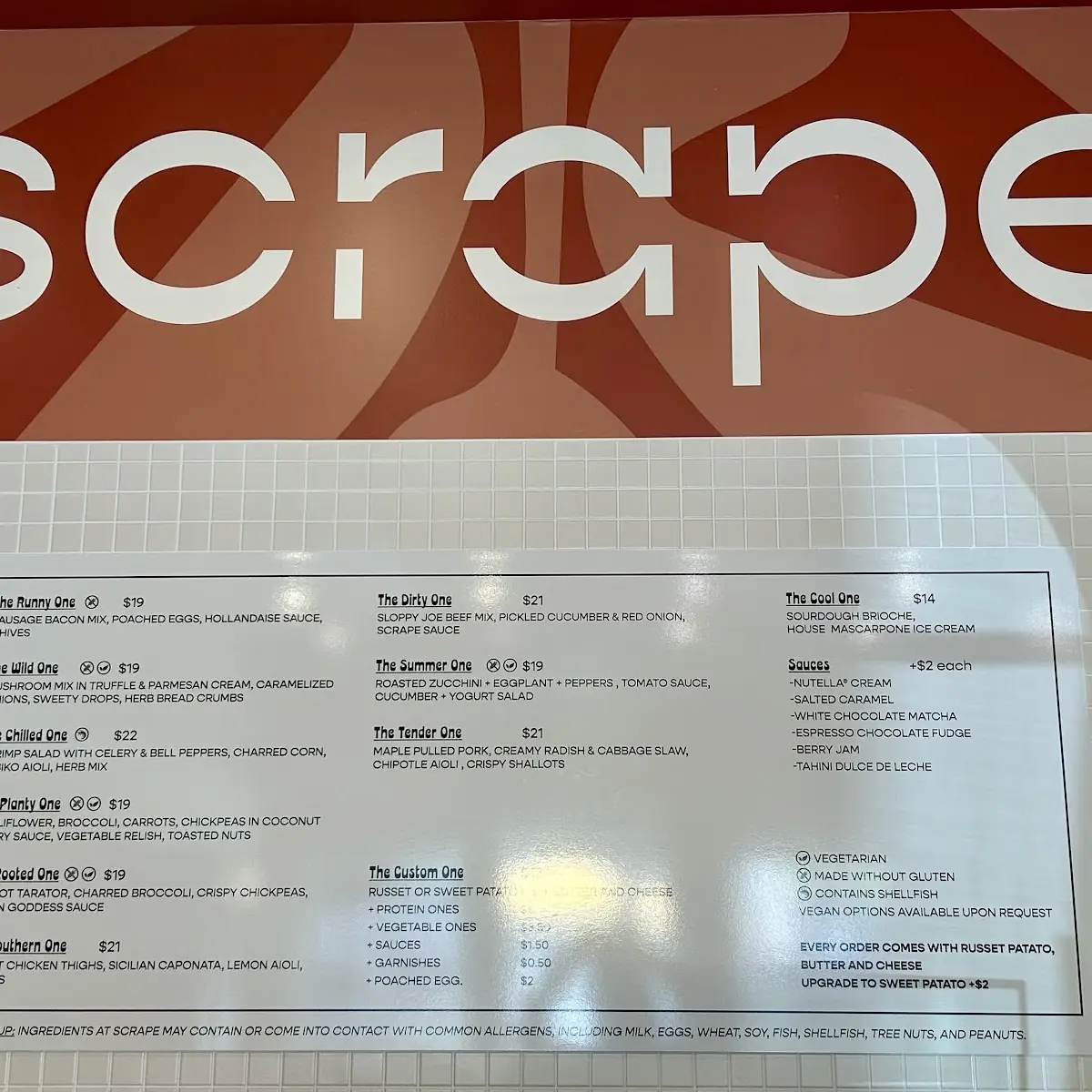 Menu, Scrape