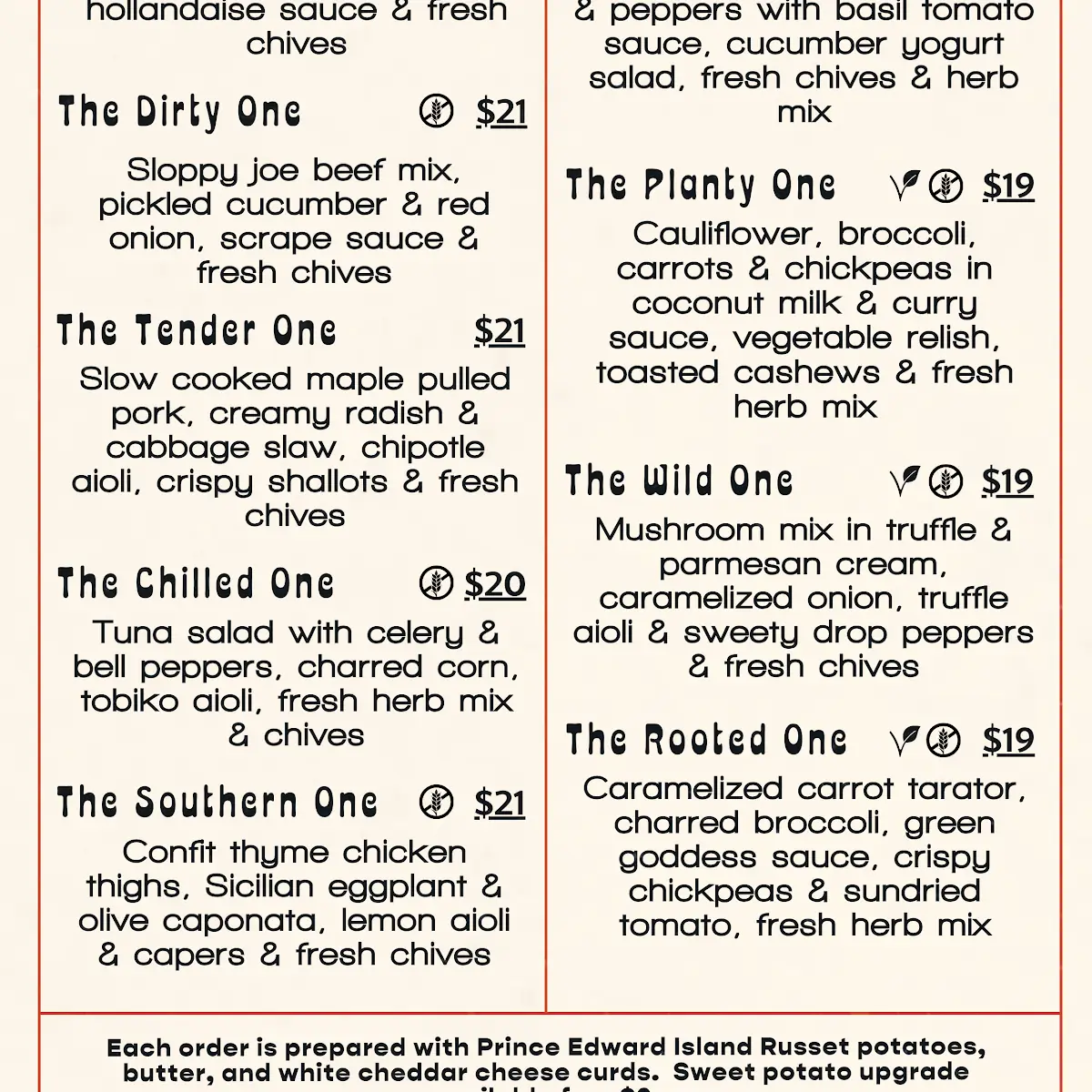 Menu, Scrape