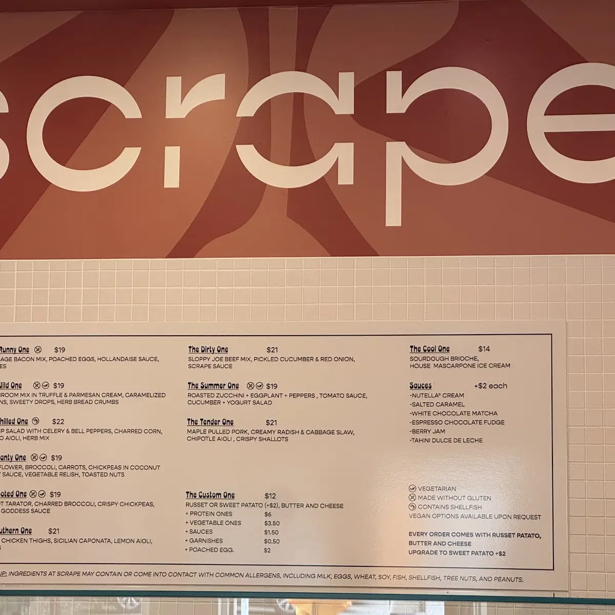 Menu, Scrape