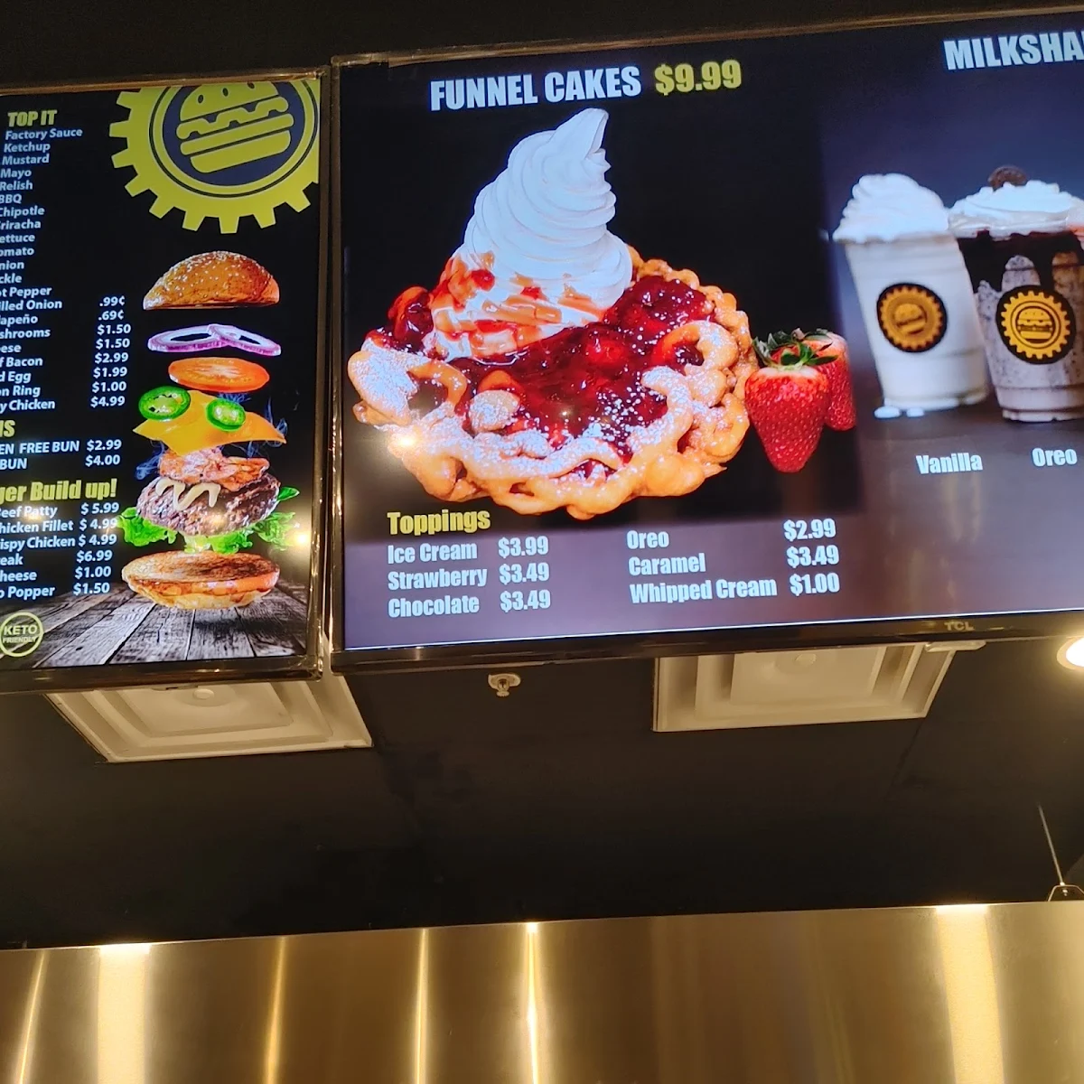 Menu, Burger Factory - Whitby