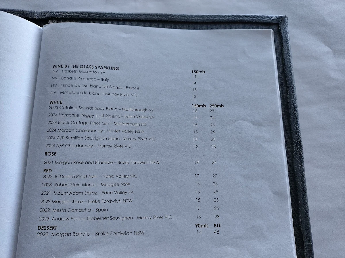 Menu, Ocean Restaurant and Bar - Blue Bay