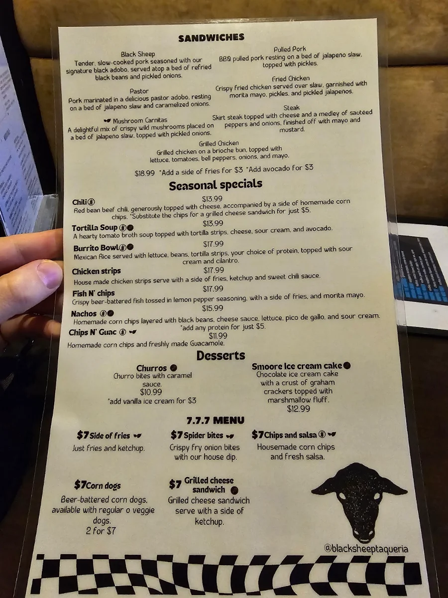 Menu, See-Scape