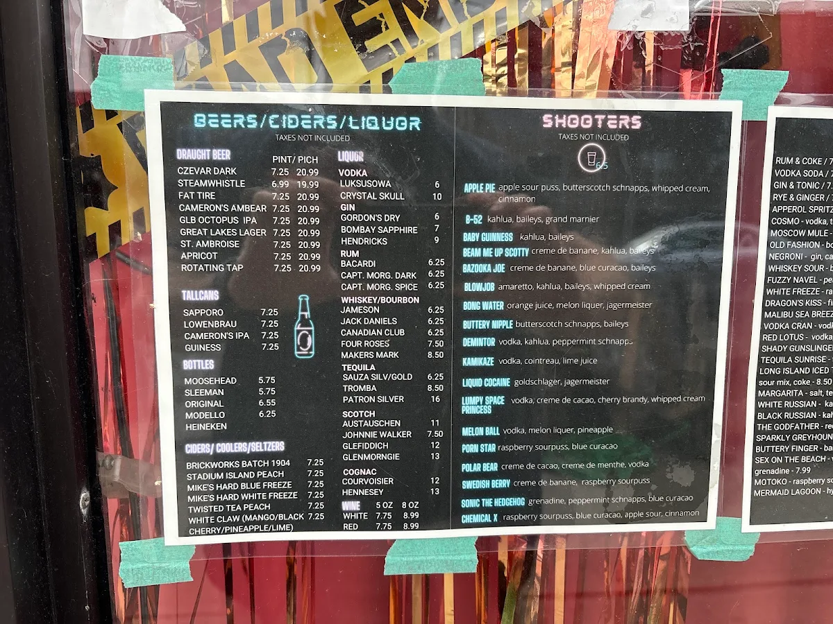Menu, See-Scape