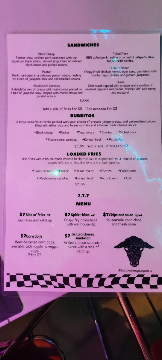 Menu, See-Scape