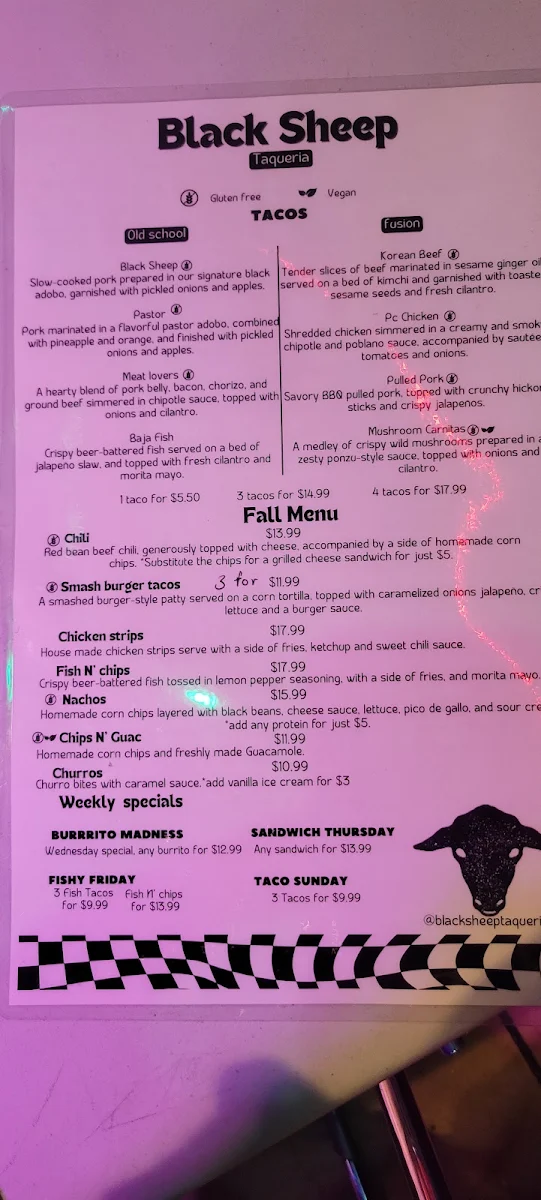 Menu, See-Scape