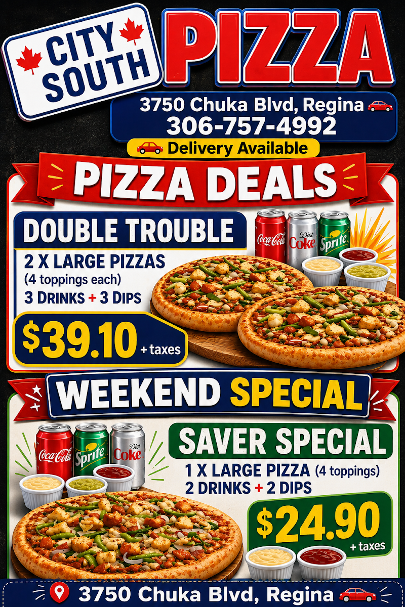 Menu, City South Pizza