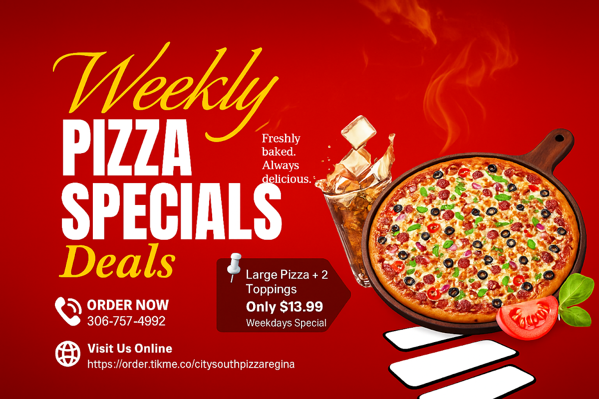 Menu, City South Pizza