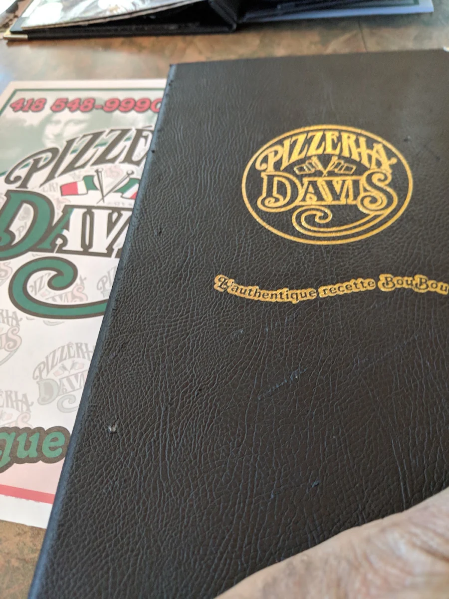Menu, Pizzéria Davis Arvida