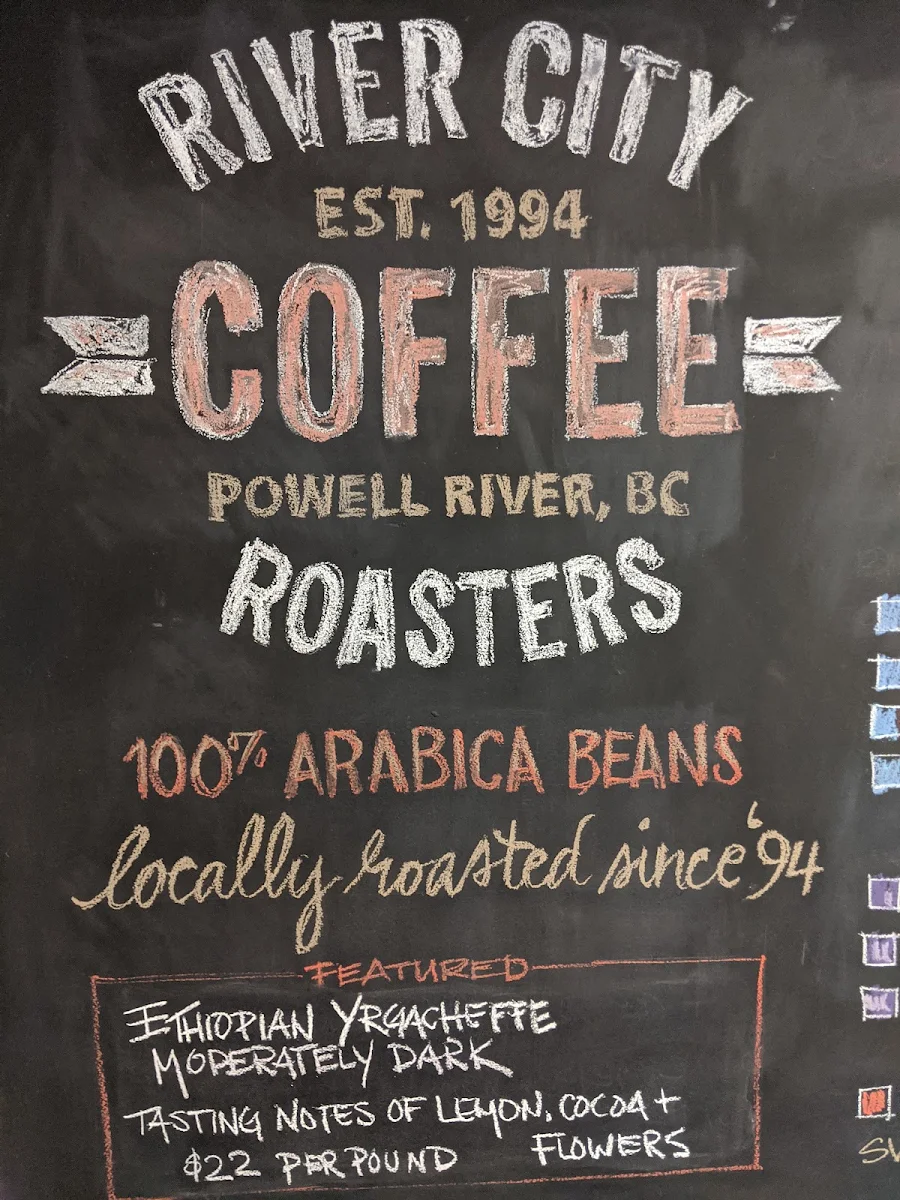 Menu, River City Coffee Roasters, Bakery and Eatery