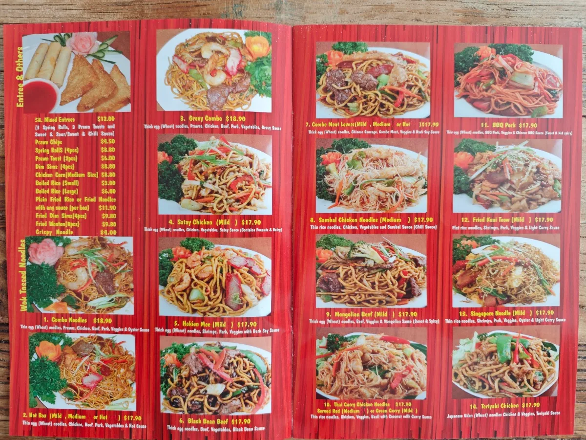 Menu, GoodAsian Tewantin