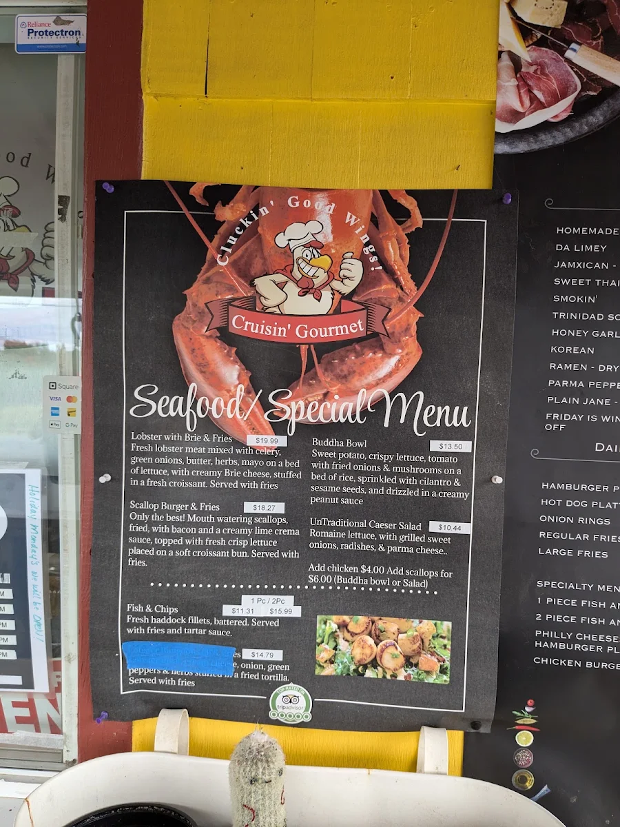 Menu, Hennigar's Cookhouse