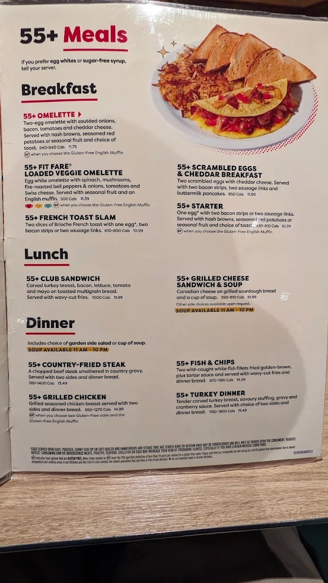 Menu, Denny's Restaurant Abbotsford - Simon Ave