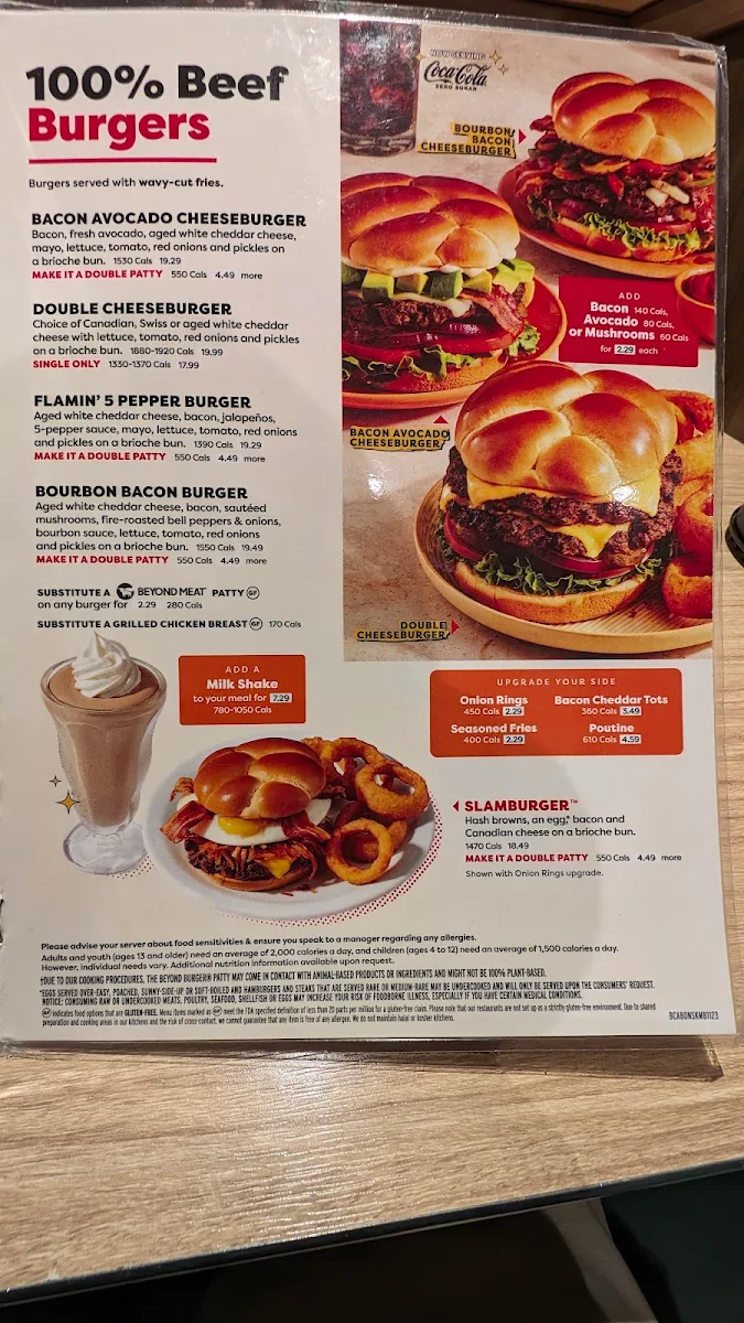Menu, Denny's Restaurant Abbotsford - Simon Ave