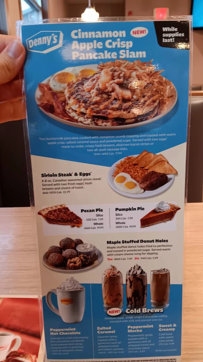 Menu, Denny's Restaurant Abbotsford - Simon Ave