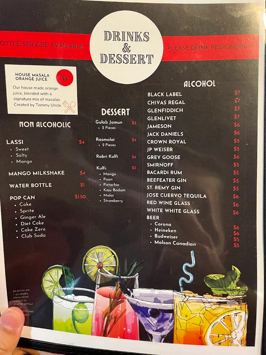 Menu, New Tandoori Nites