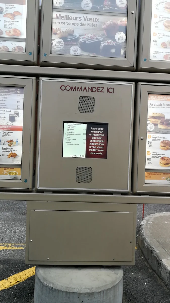 Menu, Tim Hortons