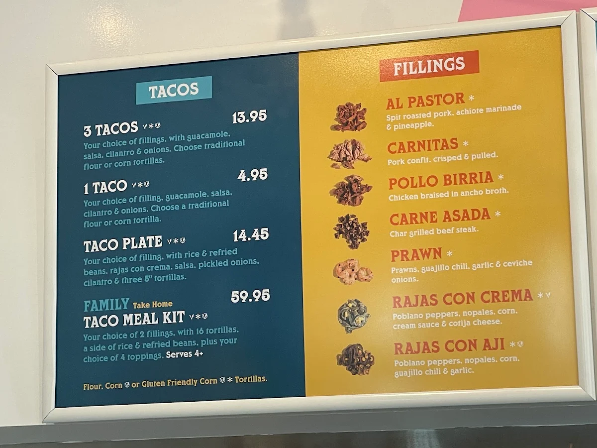 Menu, Good Taco