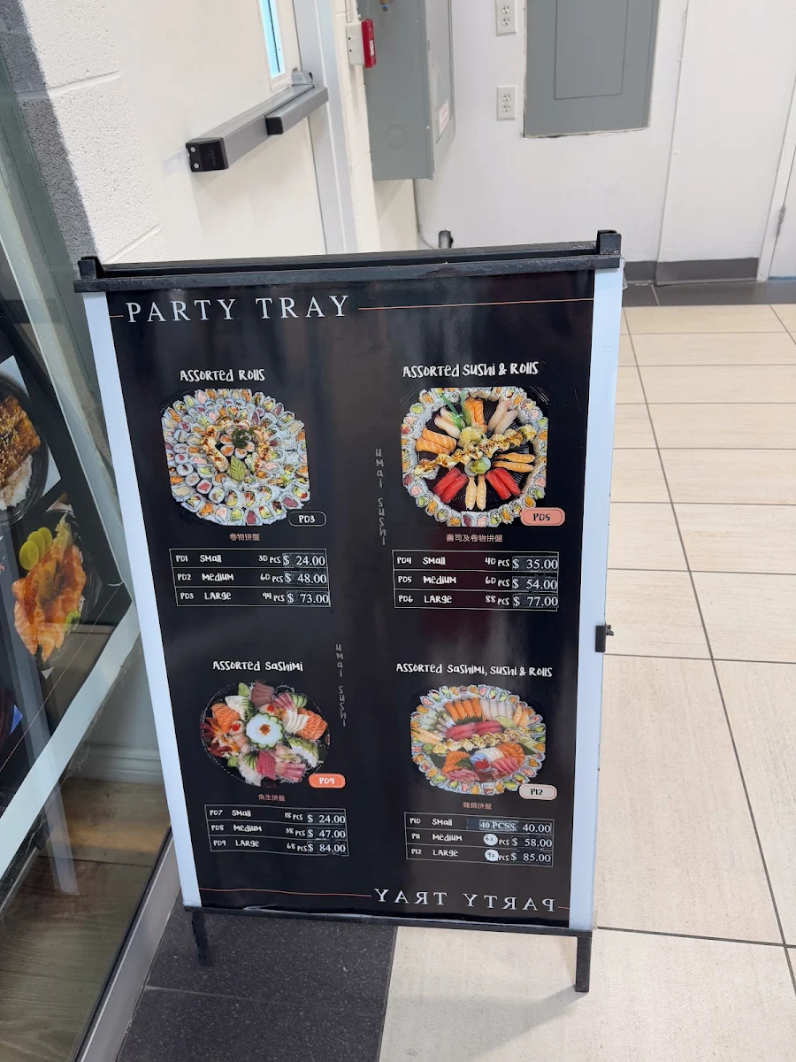 Menu, Umai Sushi