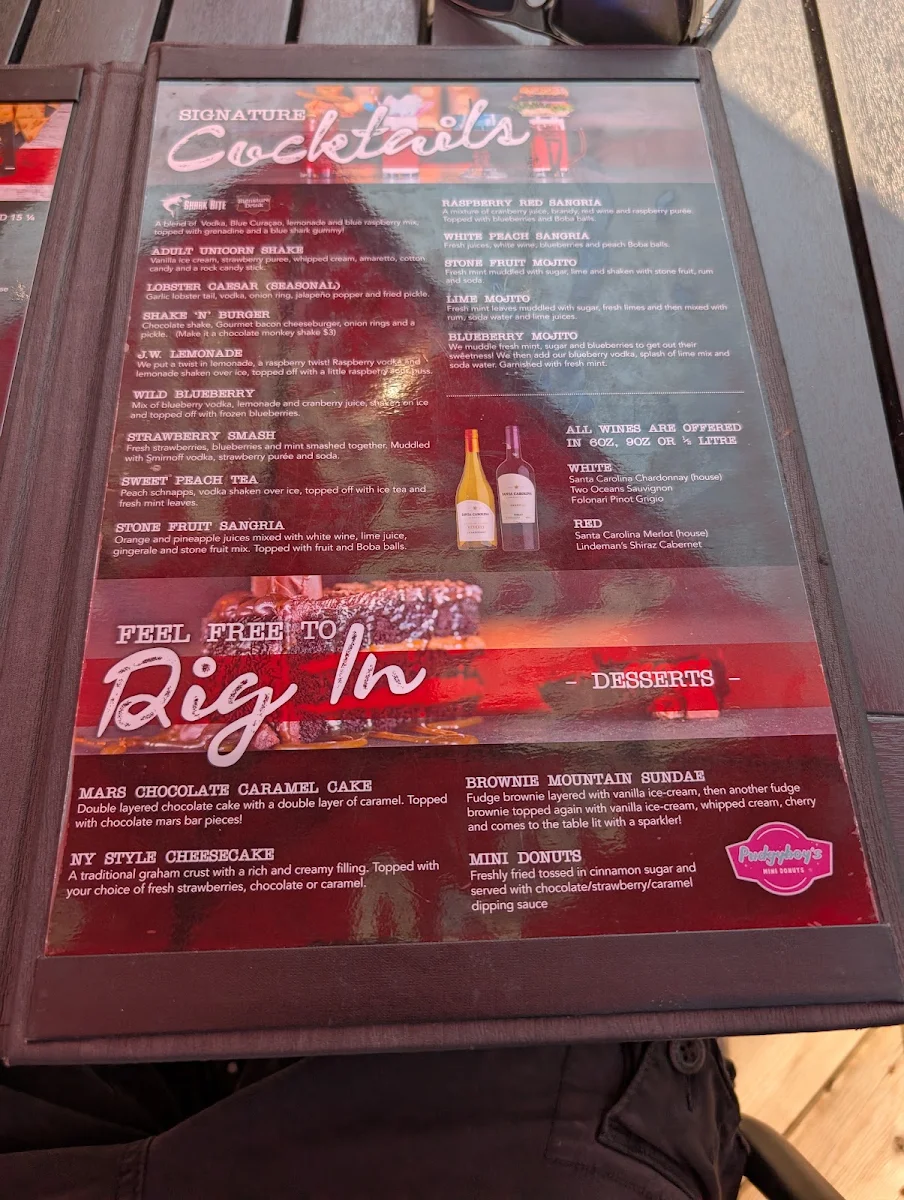 Menu, Studabakers