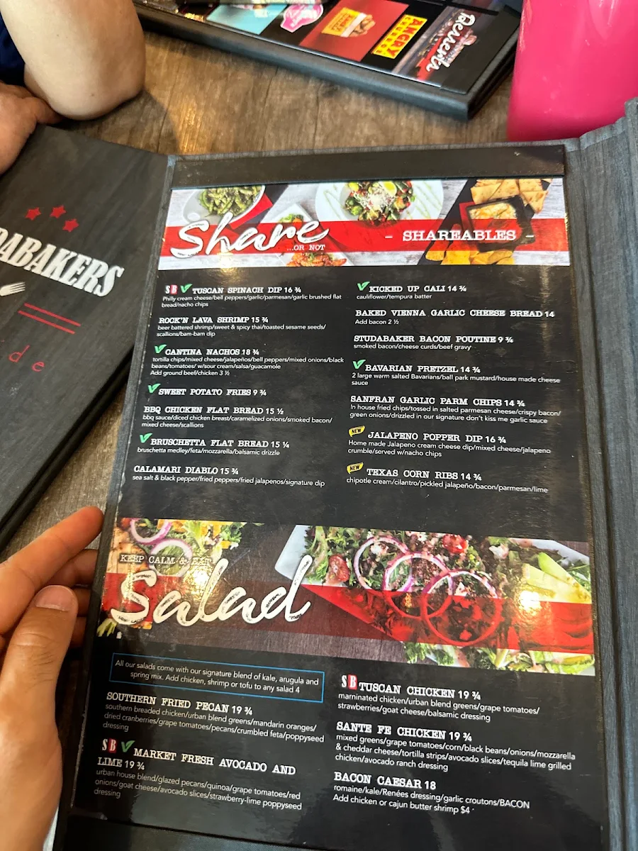 Menu, Studabakers