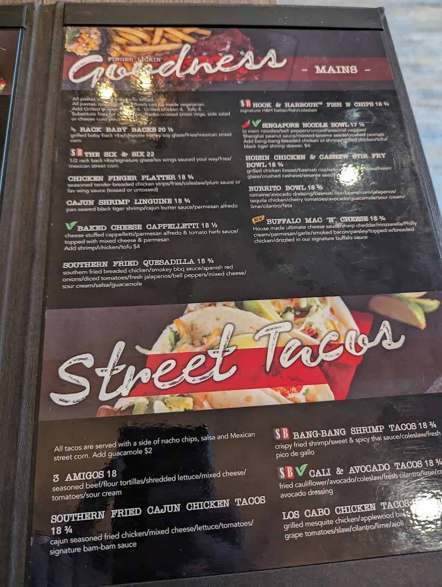 Menu, Studabakers