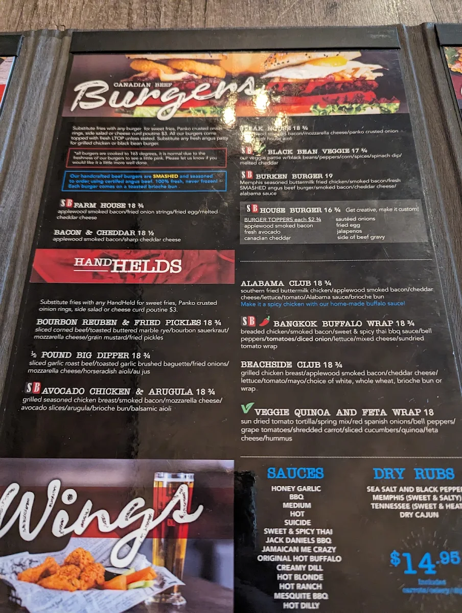 Menu, Studabakers
