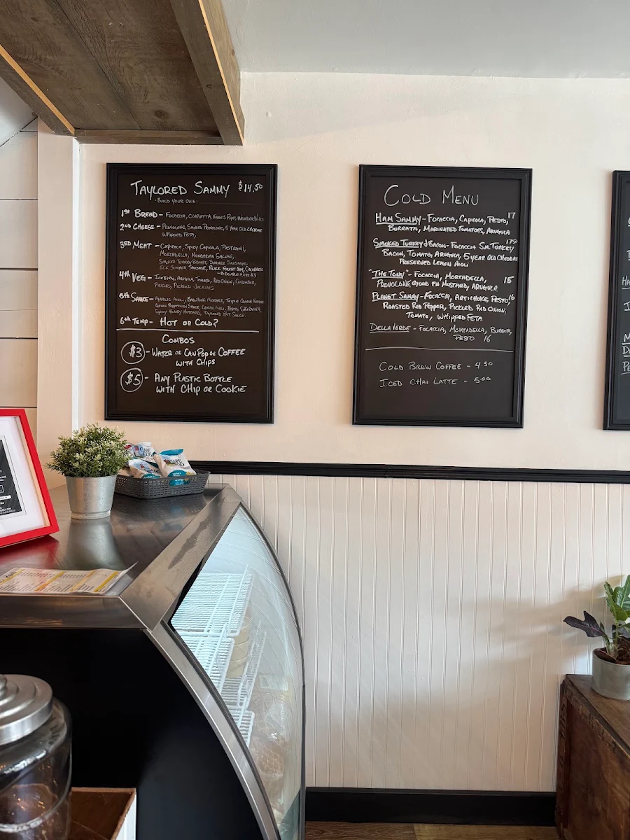 Menu, Taylor's Delicatessen