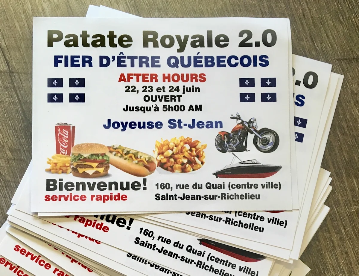 Menu, La Patate Royale 2.0