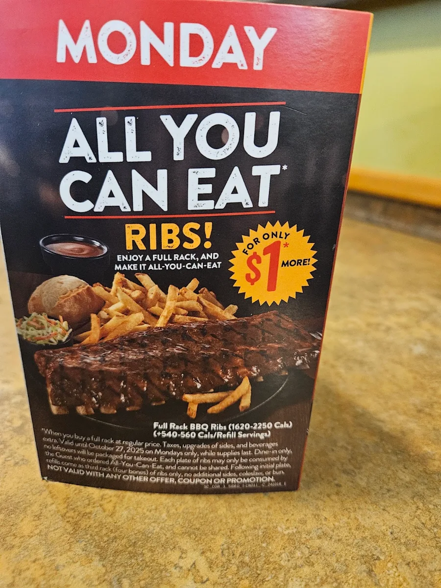 Menu, Swiss Chalet