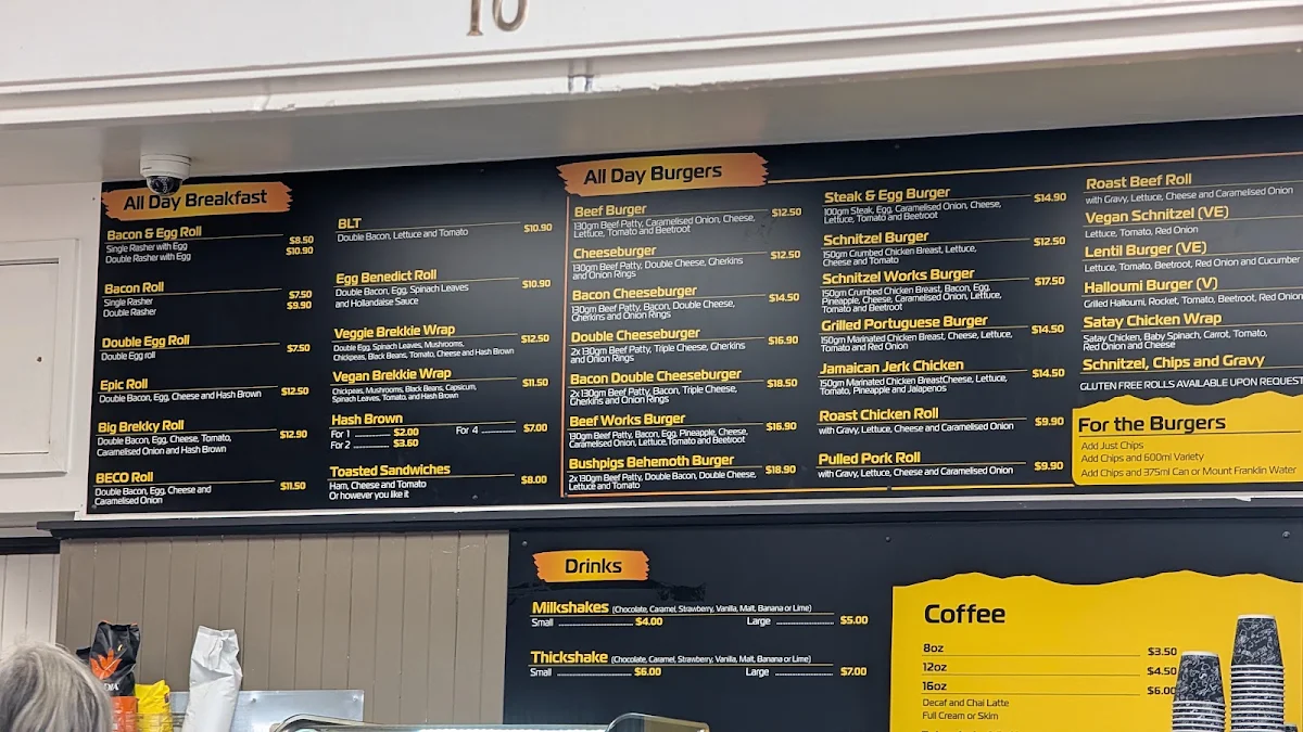 Menu, Mountain Munchies