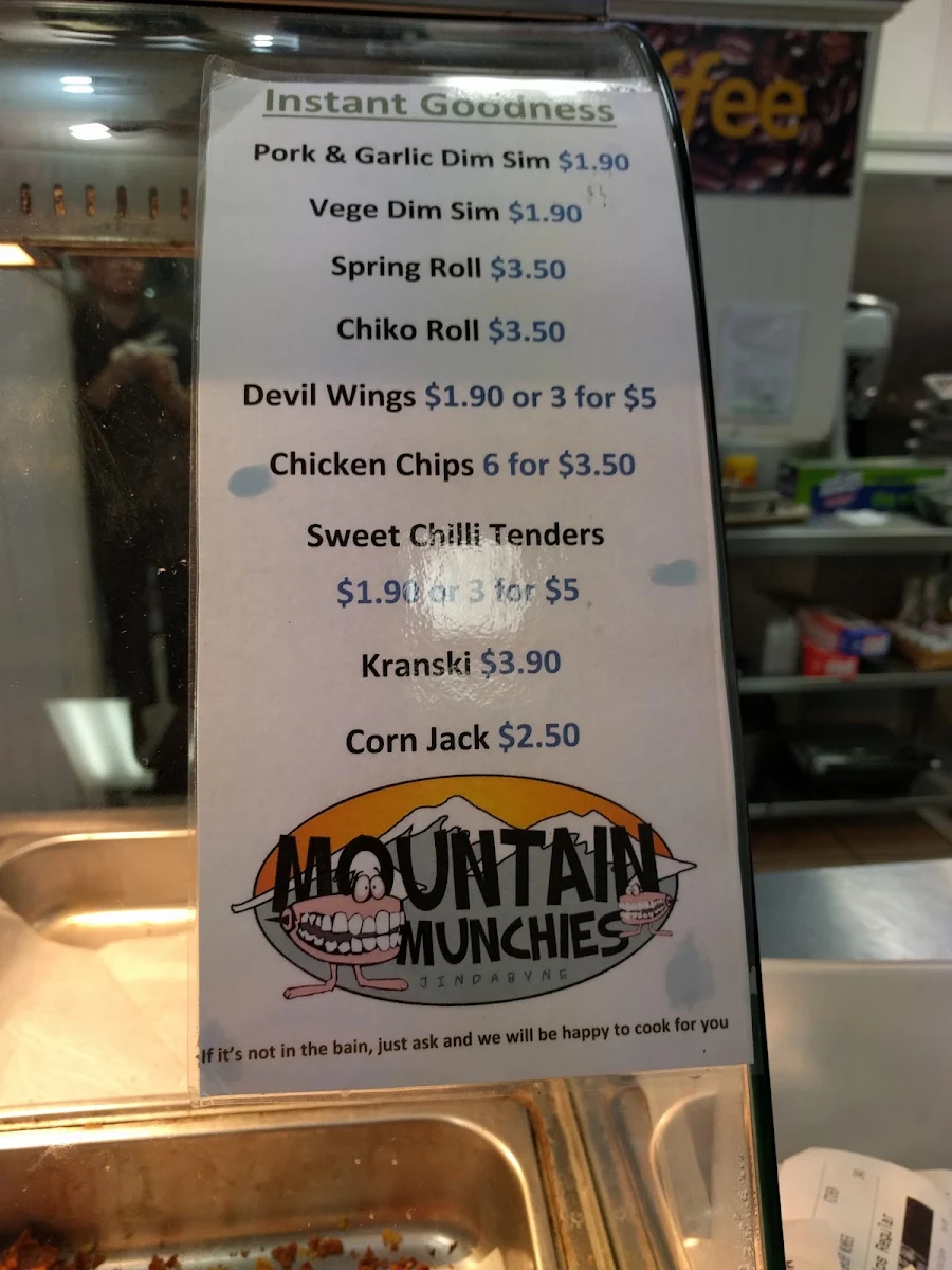 Menu, Mountain Munchies