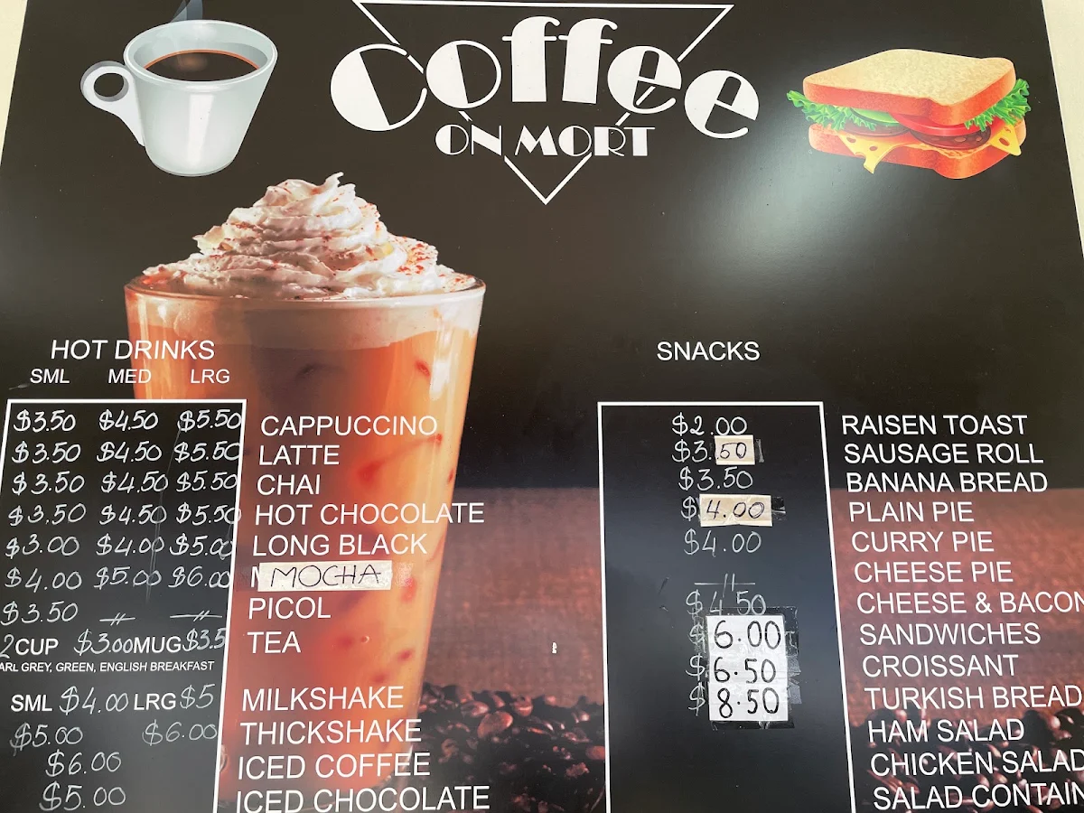 Menu, Coffee On Mort