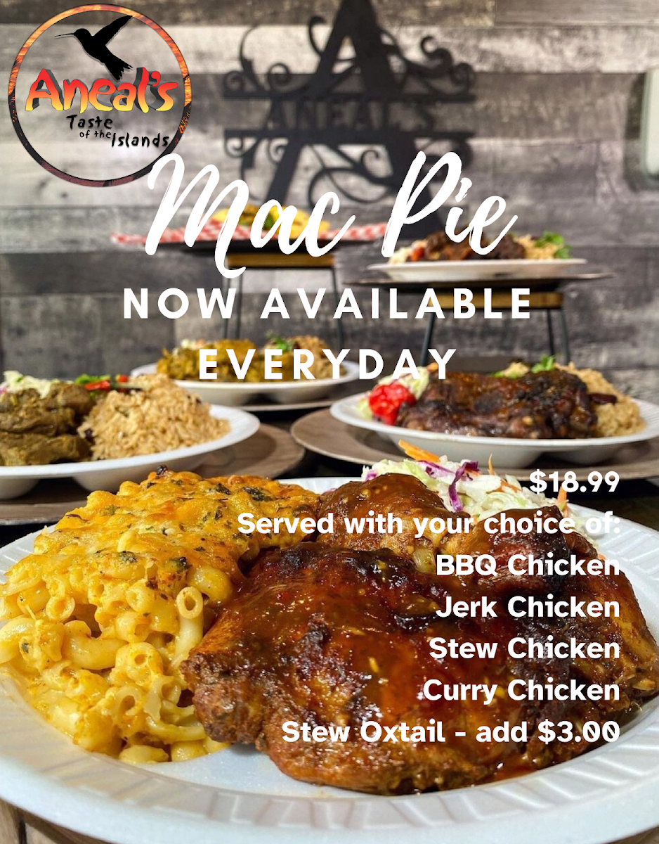 Menu, Aneal’s Taste Of The Islands