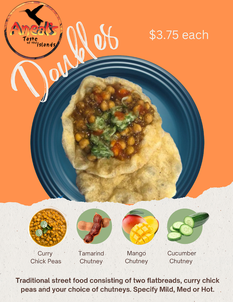 Menu, Aneal’s Taste Of The Islands