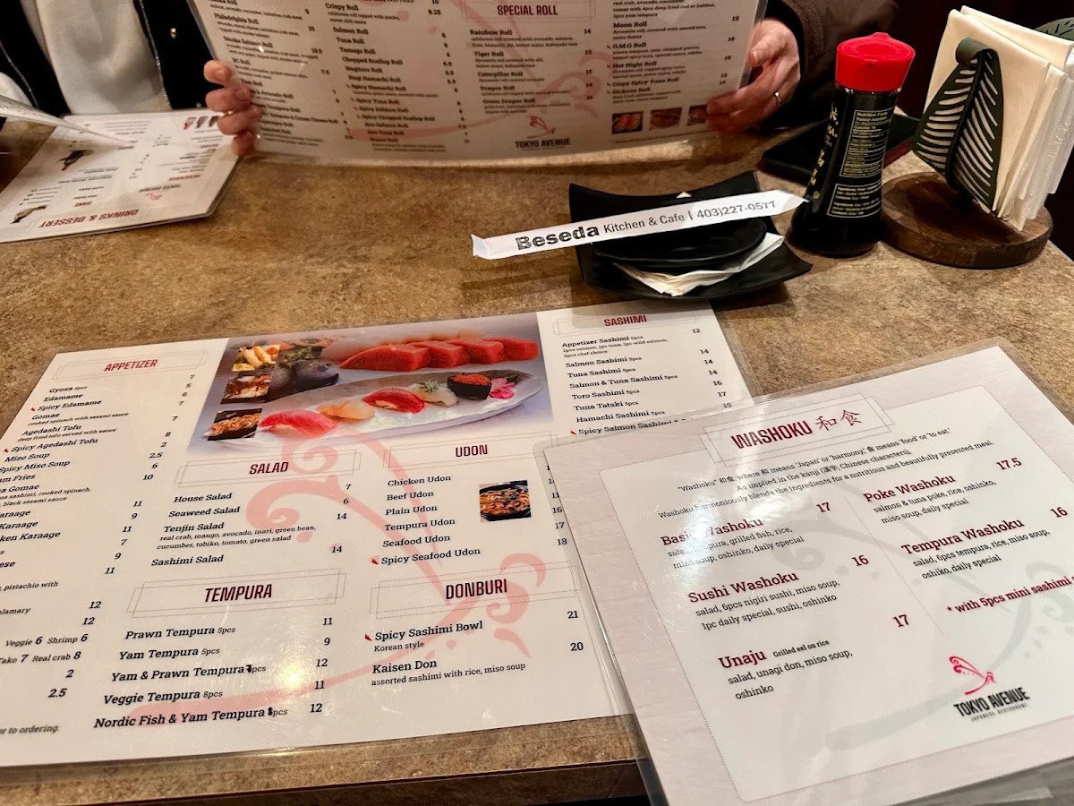 Menu, Tokyo Avenue