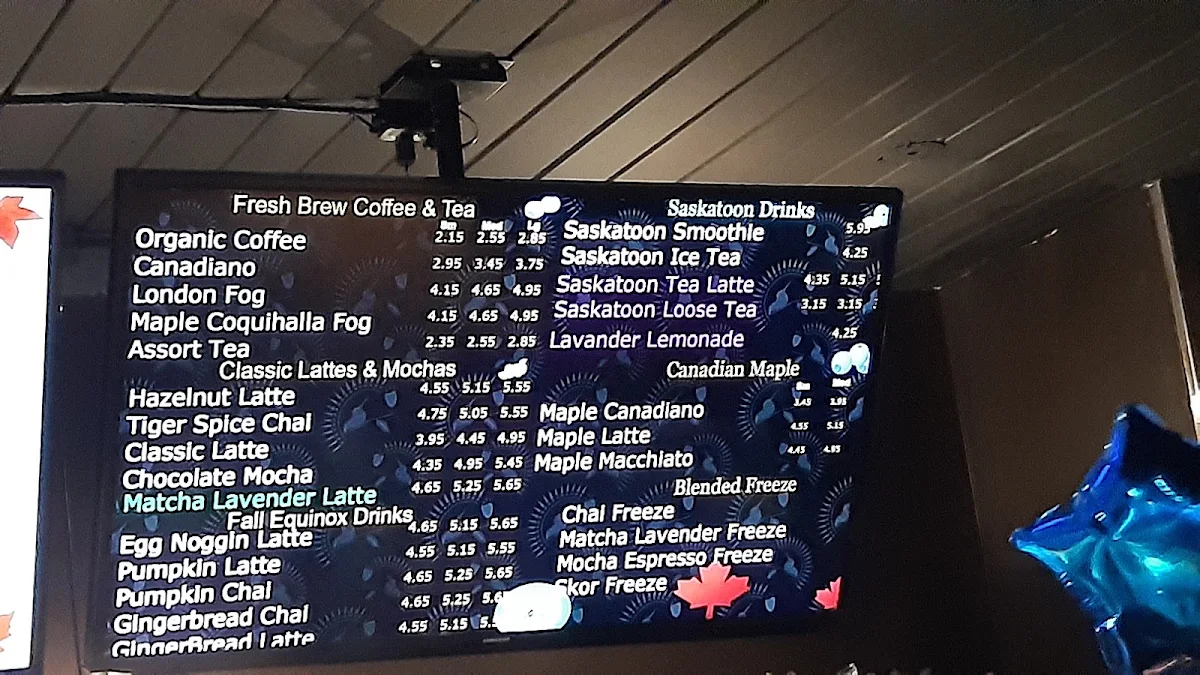 Menu, Kekuli Café Coffee- Merritt