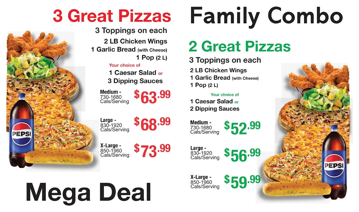 Menu, Tito’s pizza Hillsburgh