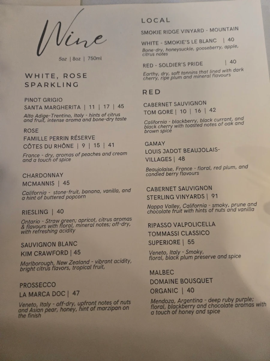 Menu, Linden Leaf Restaurant