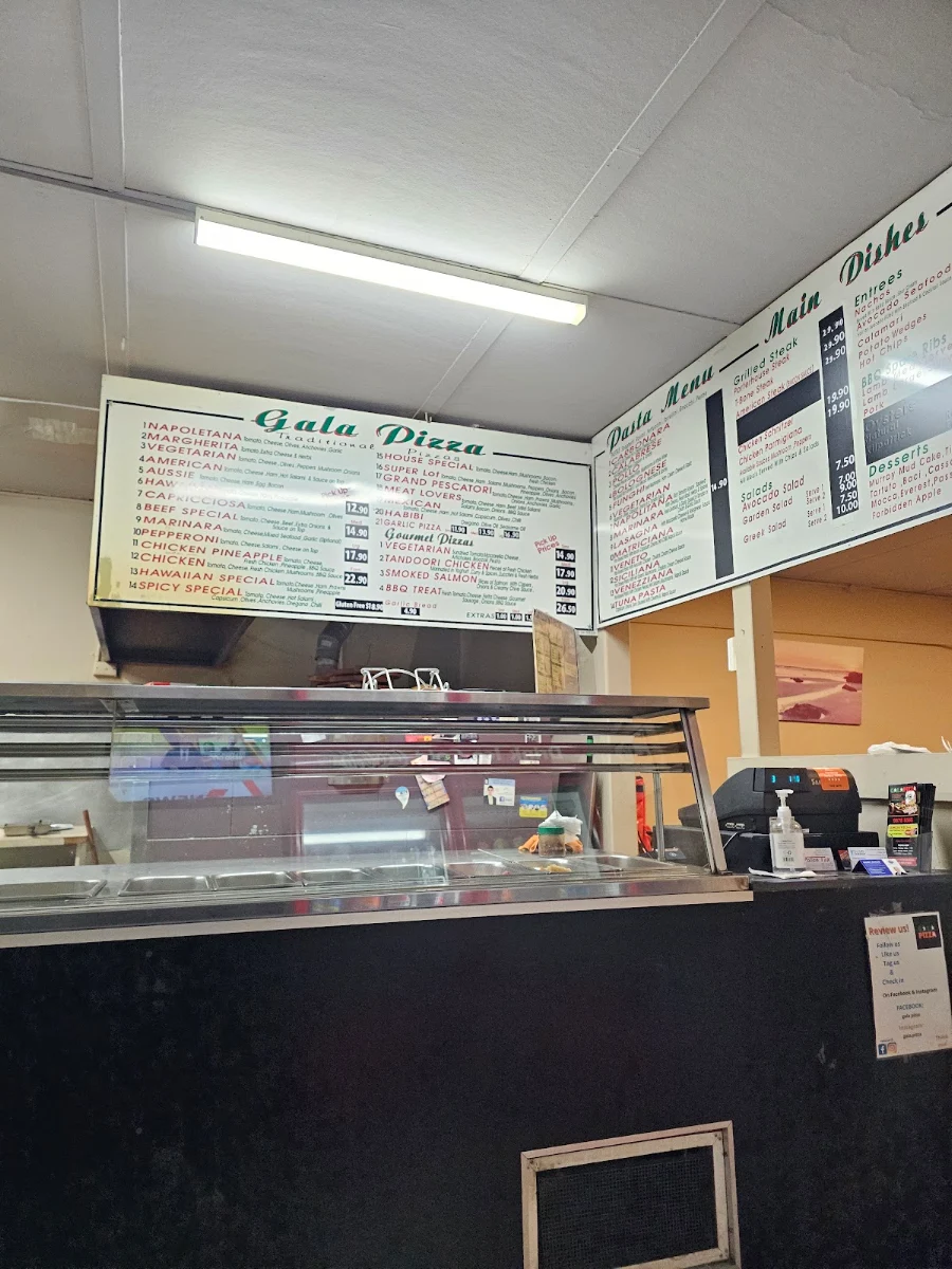 Menu, Gala Pizza