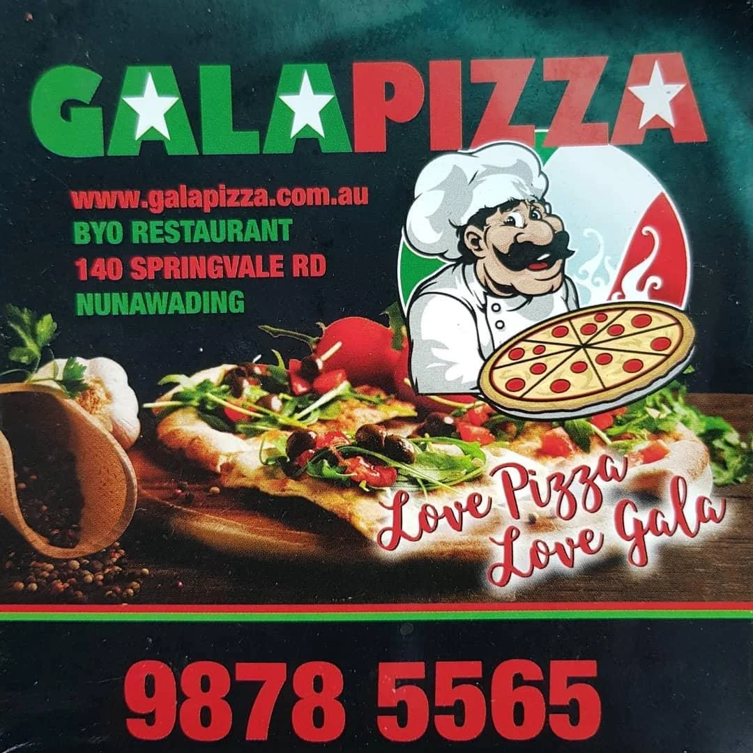 Menu, Gala Pizza