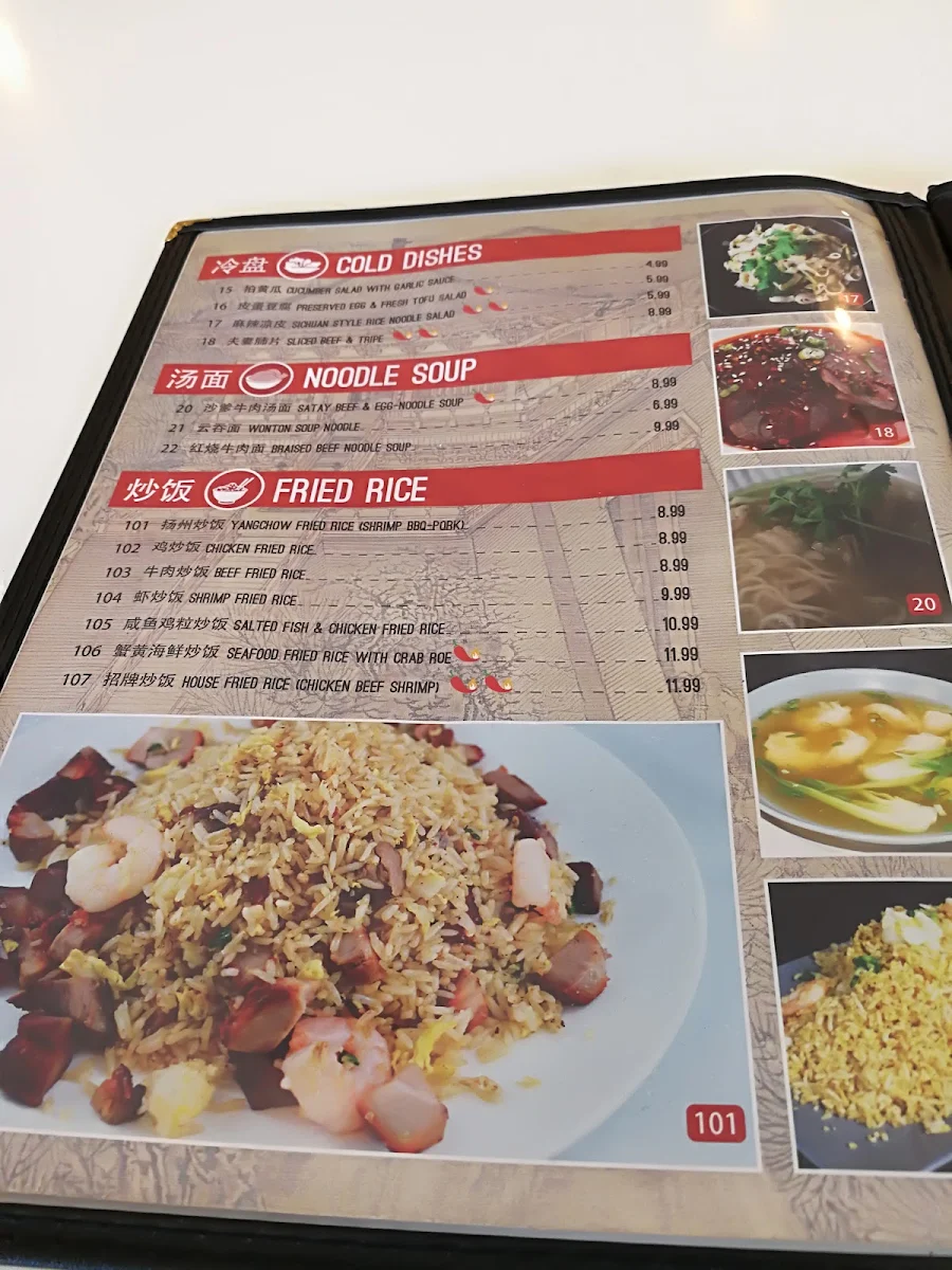 Menu, Mr. Gao