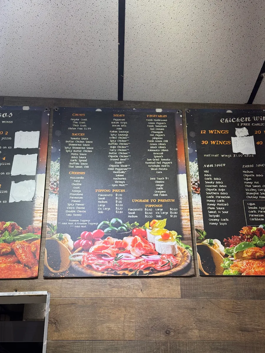 Menu, Pizza CraviN