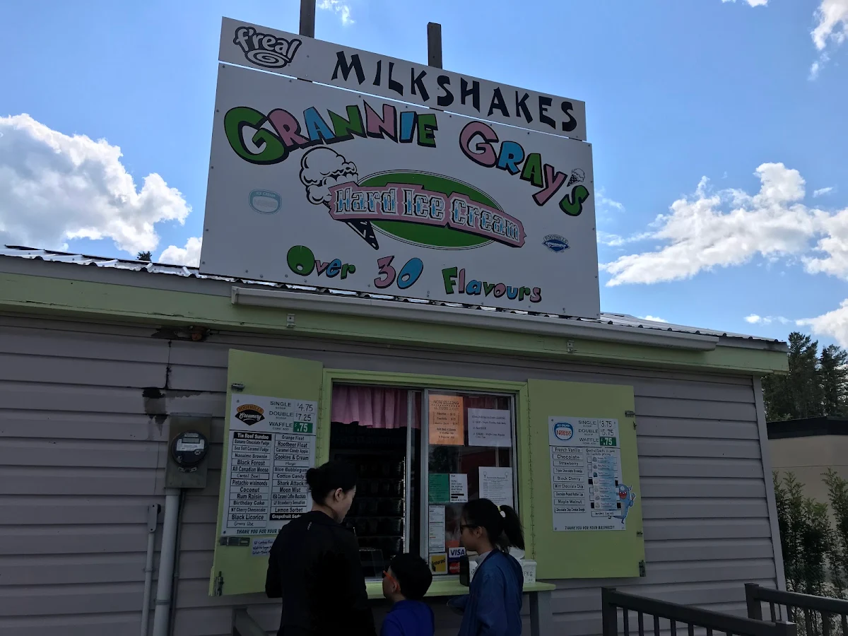 Menu, Granny Grays Hard Ice Cream