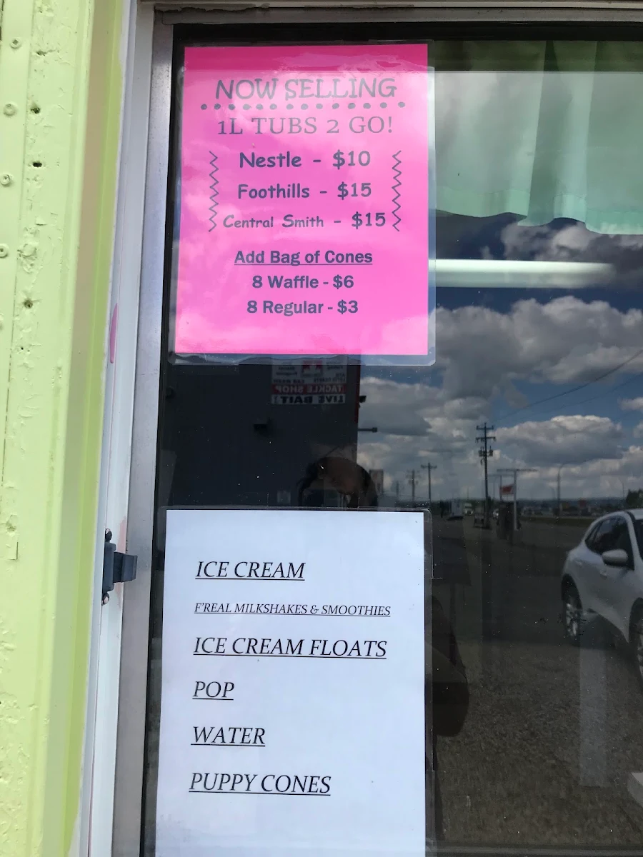 Menu, Granny Grays Hard Ice Cream