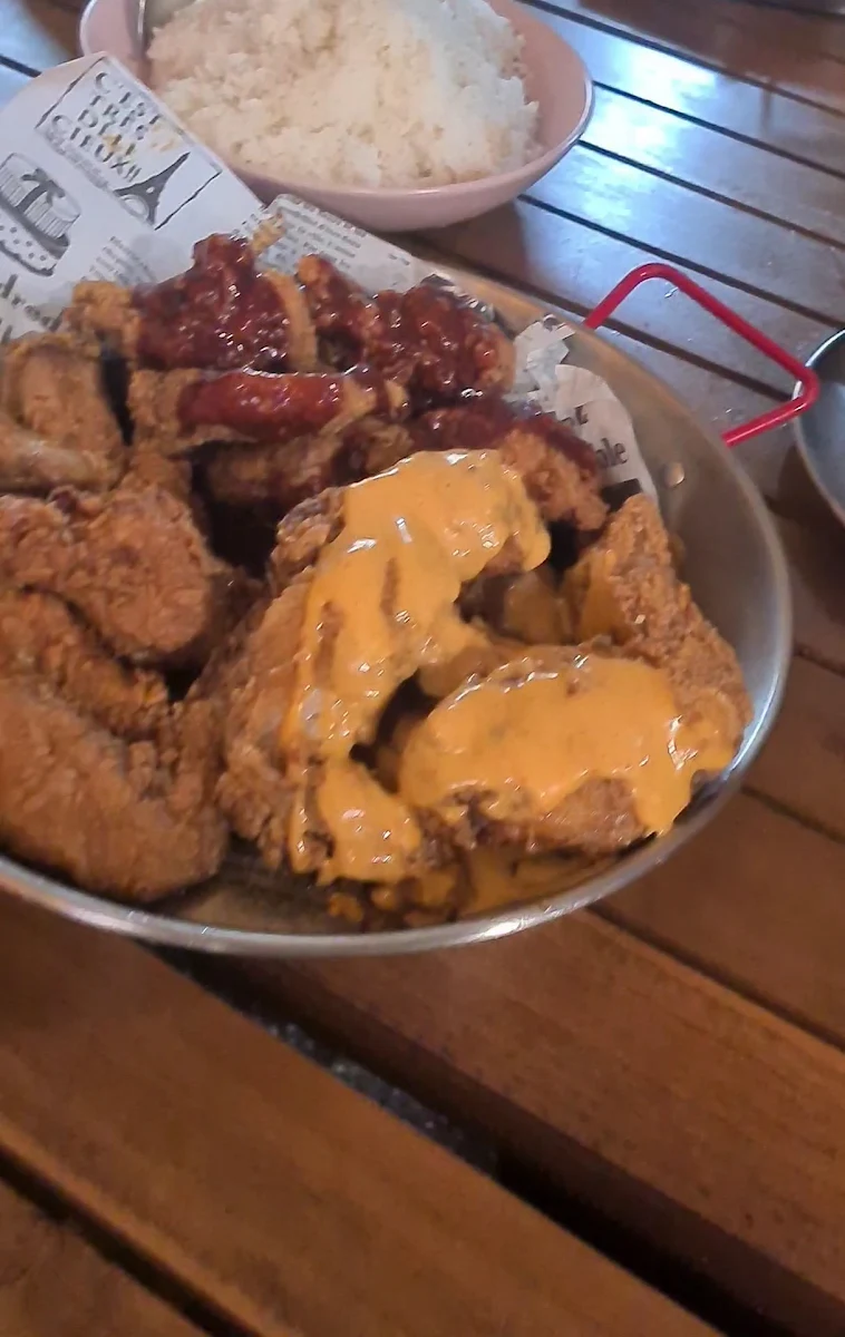 Food & drink, BUFWIN —chicken buffet & beer. Halal food